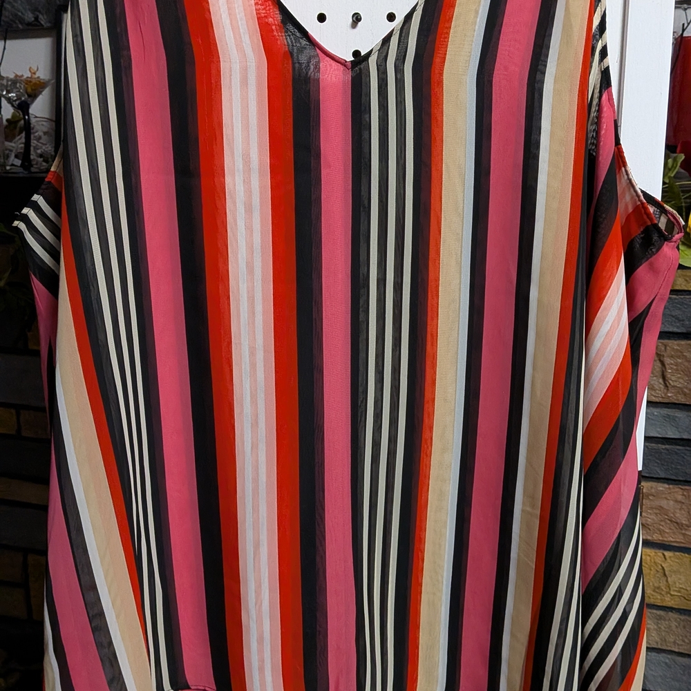 Lane Bryant Multi Striped Swing Tank